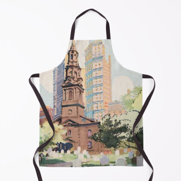 Item preview, Vintage New York Postcard St. Paul's Chapel (1914) by Rachael Robinson Elmer designed and sold by Designedbysm.