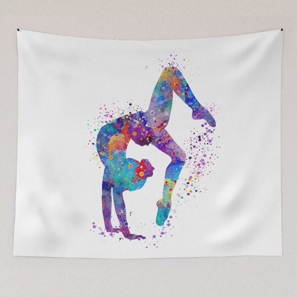 Item preview, Gymnastics Tumbling Watercolor Sports designed and sold by LotusGifts.