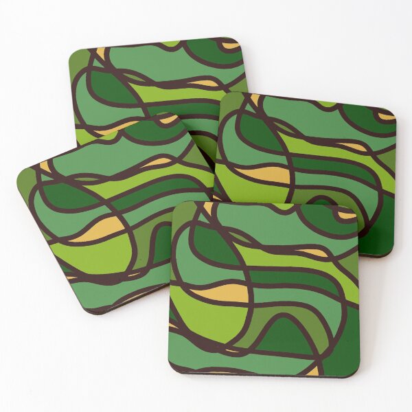 Item preview, Jungle Geometric Green Shapes Minimalist Forest Art designed and sold by hopecope.