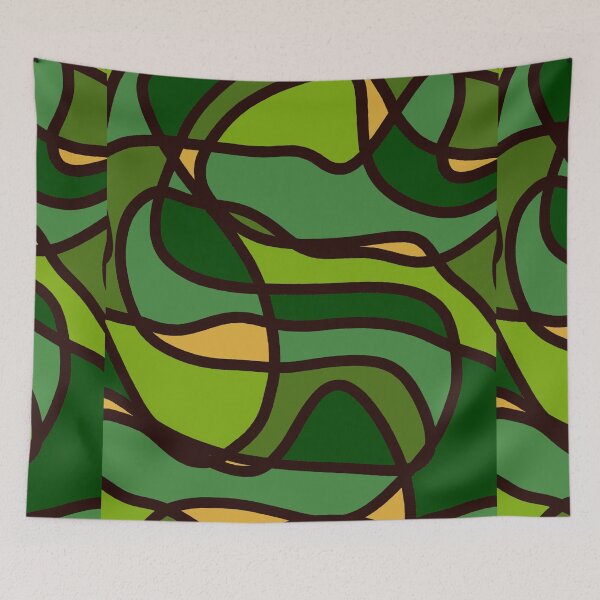 Item preview, Jungle Geometric Green Shapes Minimalist Forest Art designed and sold by hopecope.