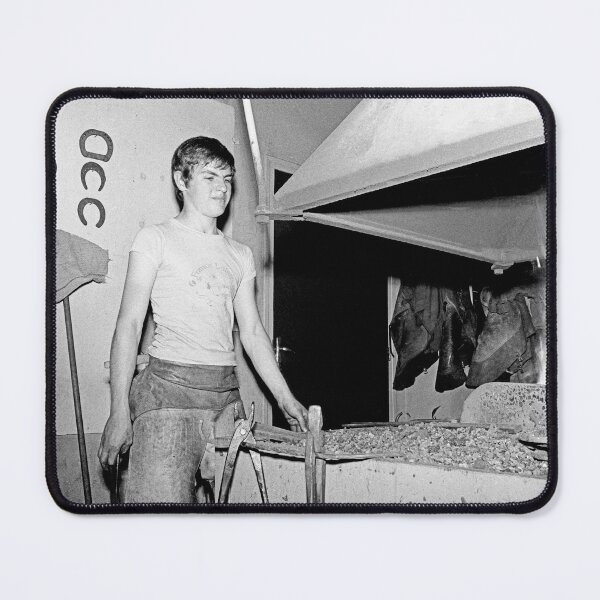 Item preview, r2736/ 19 Nostalgie " Le Haras du Pin " Finition 2021 " le Maréchal-ferrant en action devant sa forge et son feu " (n&b)(t) Olavia-Olao Okaio Créations designed and sold by o.okaïo.