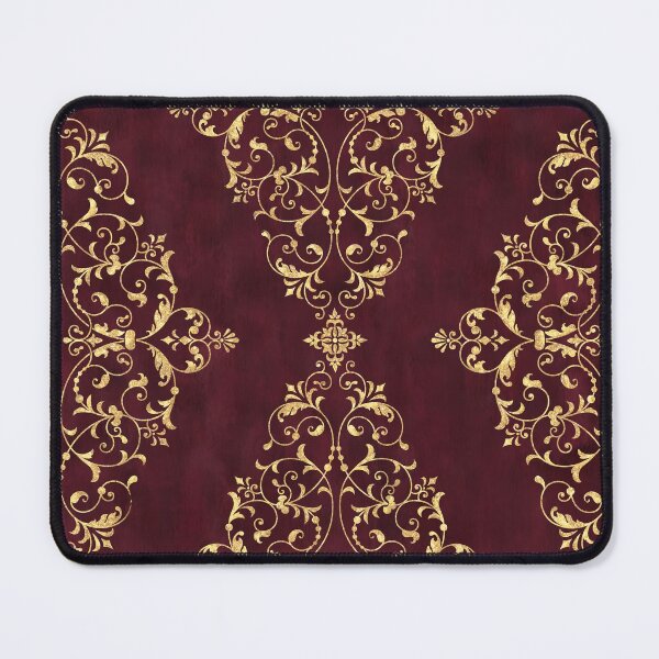 Item preview, Arabesque Floral Dream Motif Dark Red and Gold designed and sold by Octavia Soldani.