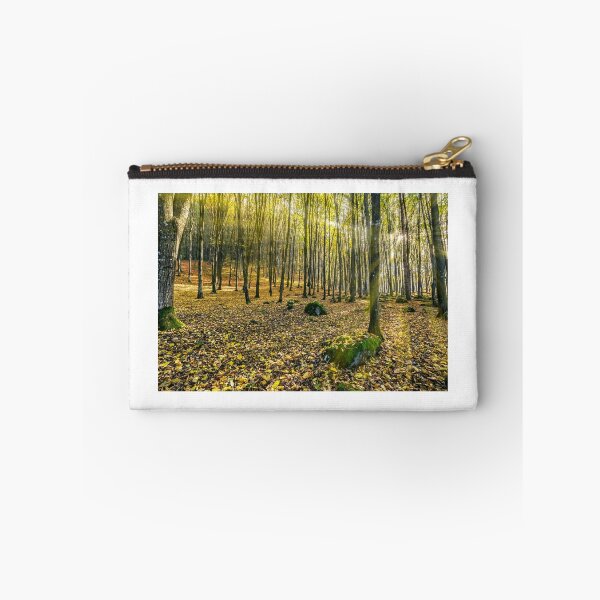 Item preview, bosque de otoño brumoso en rayos de sol designed and sold by pellinni.