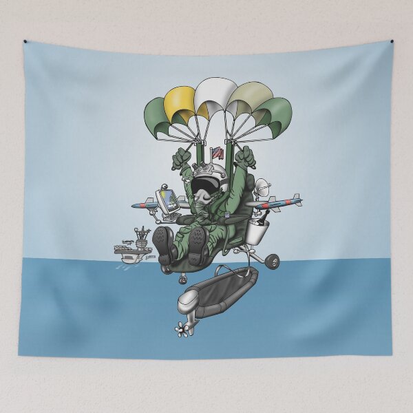 Item preview, Naval Aviation Life Support Systems (ALSS) Parachute Rigger Cartoon designed and sold by hobrath.