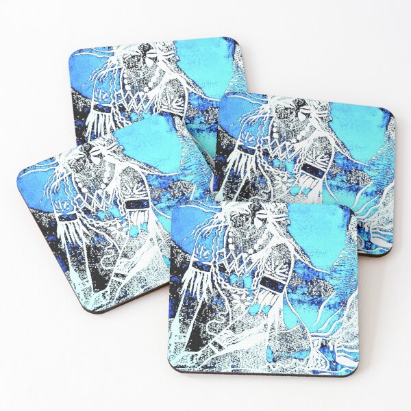 Item preview, Mata Hari Aqua Block Print designed and sold by Minxylynx4.