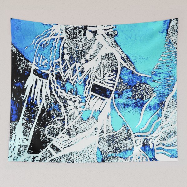 Item preview, Mata Hari Aqua Block Print designed and sold by Minxylynx4.