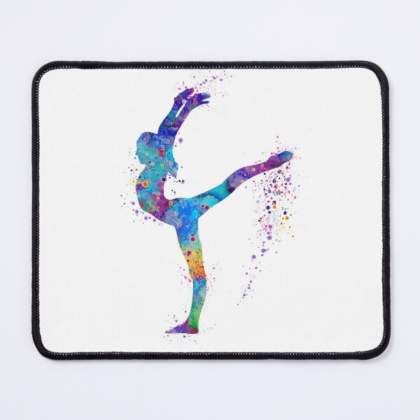 Item preview, Girl Gymnastics Watercolor Silhouette designed and sold by LotusGifts.
