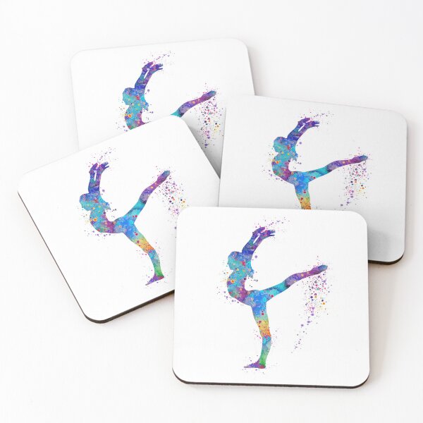 Item preview, Girl Gymnastics Watercolor Silhouette designed and sold by LotusGifts.