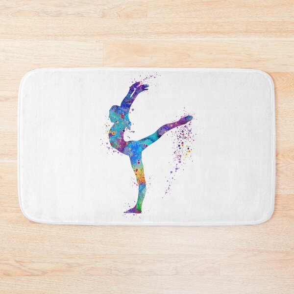 Item preview, Girl Gymnastics Watercolor Silhouette designed and sold by LotusGifts.