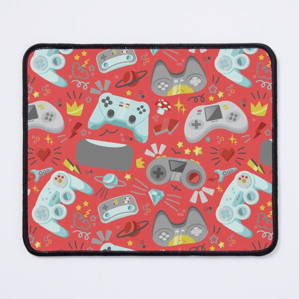 Item preview, Red Gaming Console Controllers All Over Print Pattern designed and sold by MnEmzStudio.