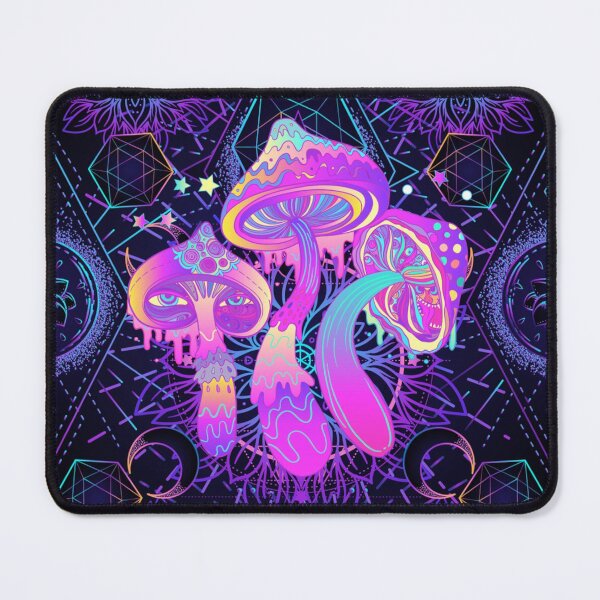 Item preview, Psychedelic seamless pattern with magic mushrooms designed and sold by Golden-Peace.