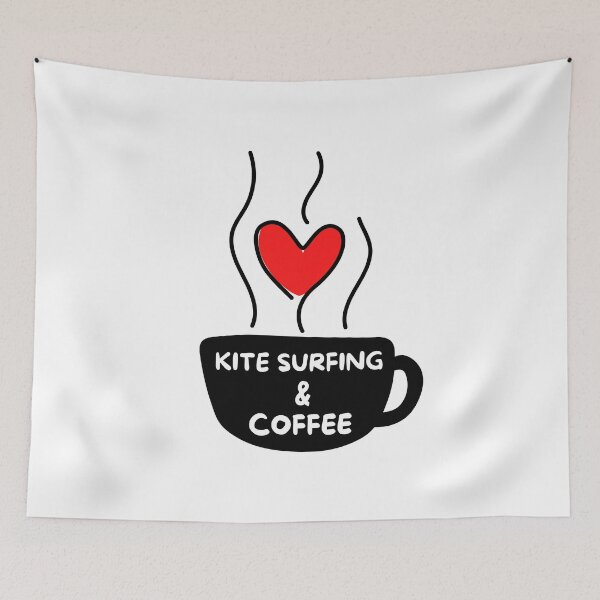 Item preview, Kite surfing & coffee designed and sold by TheGreenGoat.