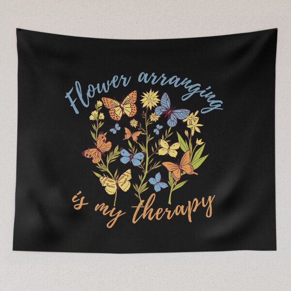 Item preview, Flower arranging is my therapy designed and sold by Cattigal.