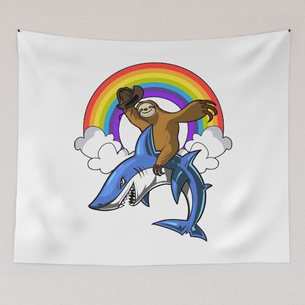 Item preview, Sloth Cowboy Riding Shark designed and sold by underheaven.