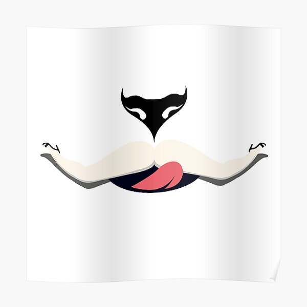 Cats Mouth With Tongue Out Licking Spreaded Legs Poster For Sale By