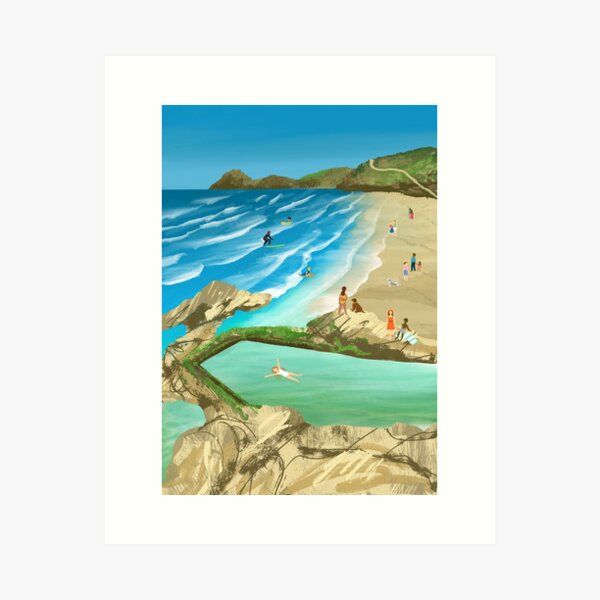 Item preview, Perranporth Tidal Pool designed and sold by Darlydesign.