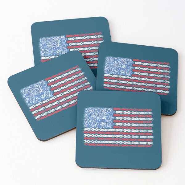Item preview, USA Flag made from bike chain and bicycles designed and sold by FontGraphics.