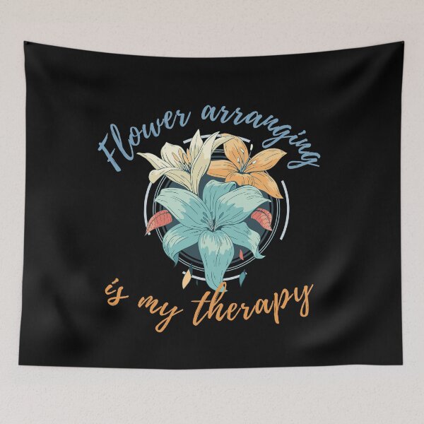 Item preview, Flower arranging is my therapy designed and sold by Cattigal.