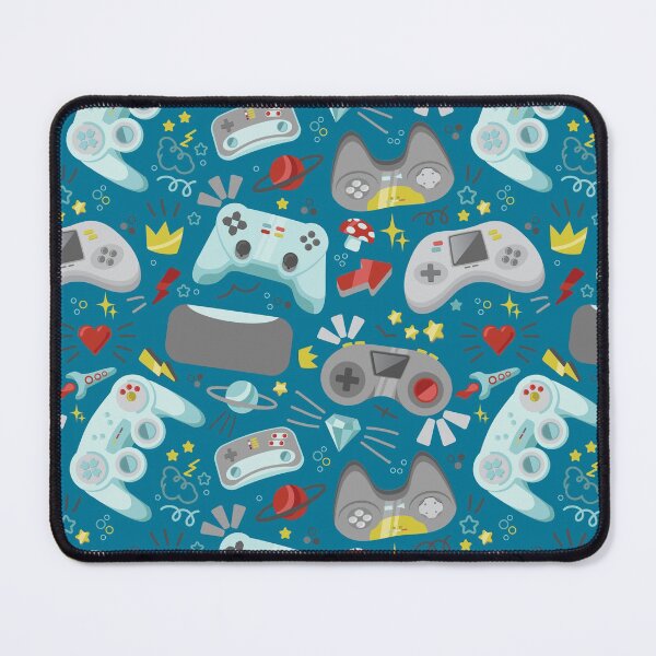 Item preview, Blue Gaming Console Controllers All Over Print Pattern designed and sold by MnEmzStudio.