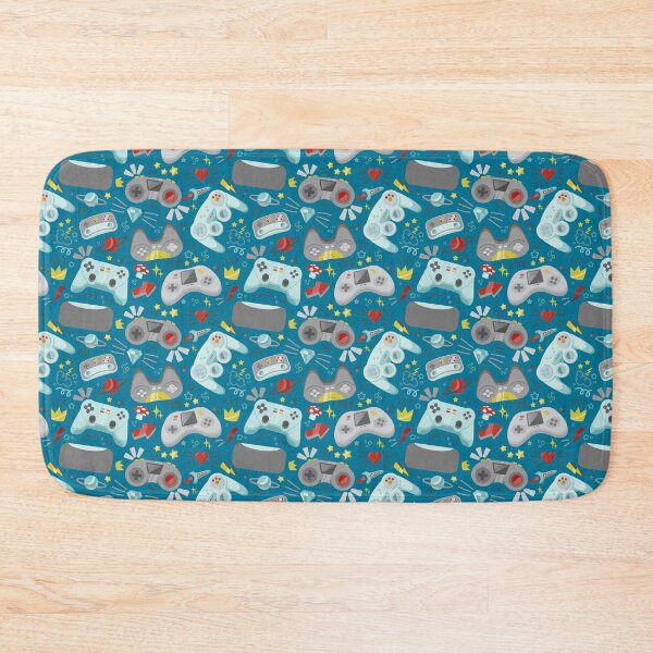 Item preview, Blue Gaming Console Controllers All Over Print Pattern designed and sold by MnEmzStudio.