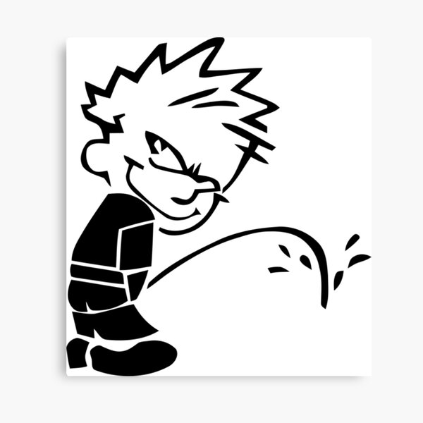 Calvin Peeing Canvas Print
