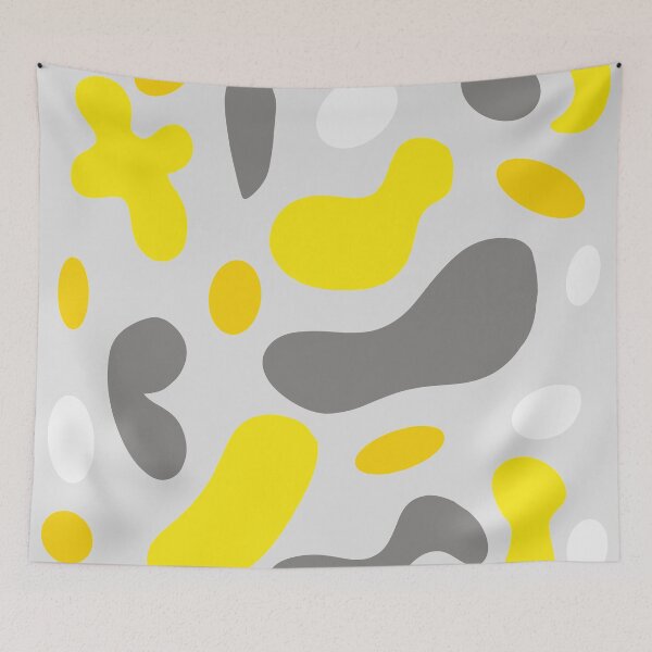 Item preview, Illuminating Yellow and Ultimate Grey Abstract Shapes designed and sold by illistrachael.