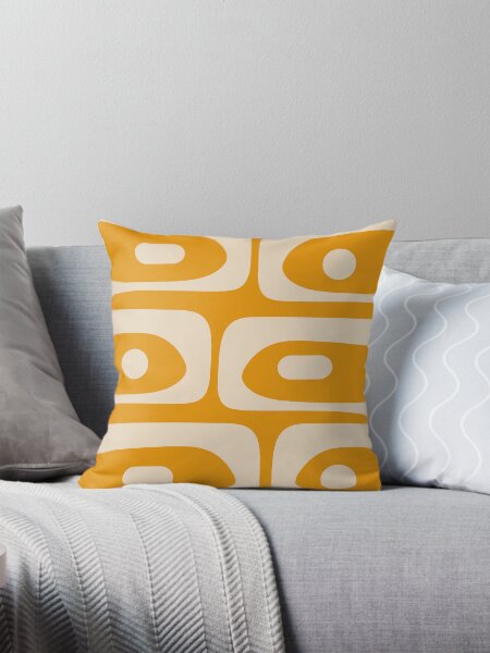 Item preview, Piquet Mid-Century Modern Minimalist Abstract in Mustard Orange and Beige designed and sold by kierkegaard.
