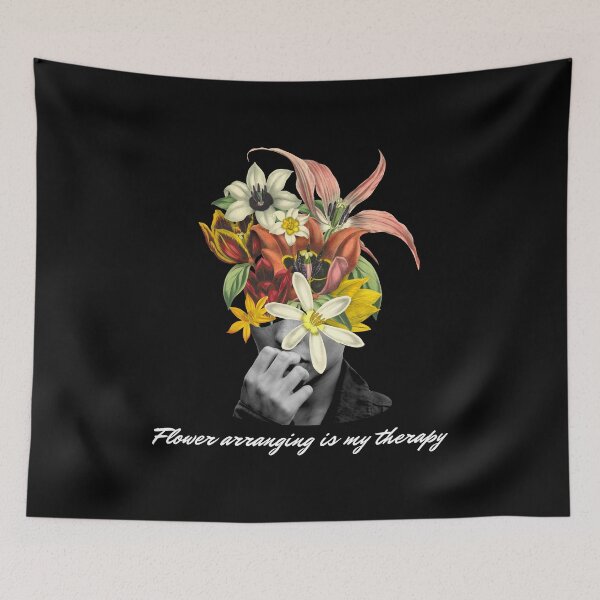Item preview, Flower arranging is my therapy designed and sold by Cattigal.