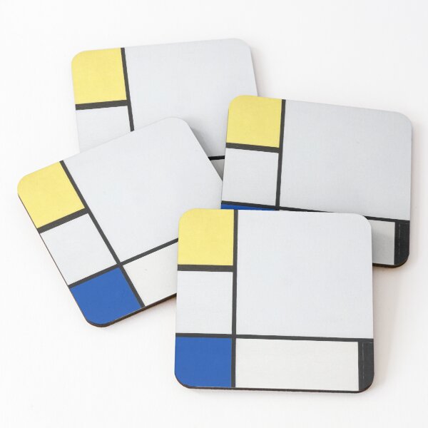 Item preview, Modern Art Composition with Yellow, Blue, Black and Light Blue (1929) by Piet Mondrian designed and sold by Designedbysm.