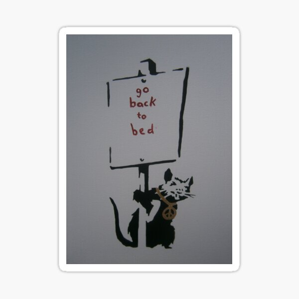 Banksy Love Rat Sticker - Street Art Laptop Decal - Mirshka Studio