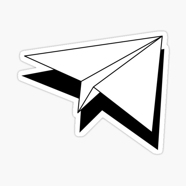 Paper Airplane Sticker By Limit Stone Redbubble