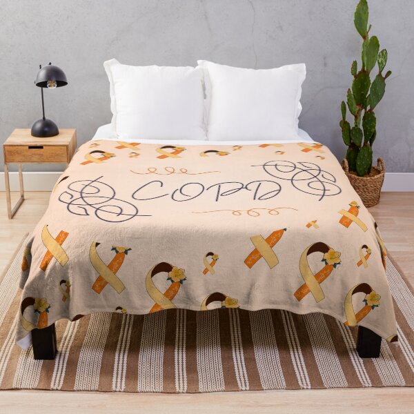 Item preview, Chronic Obstructive Pulmonary Disease Awareness, COPD Ribbon Pattern designed and sold by AnsDesigns.