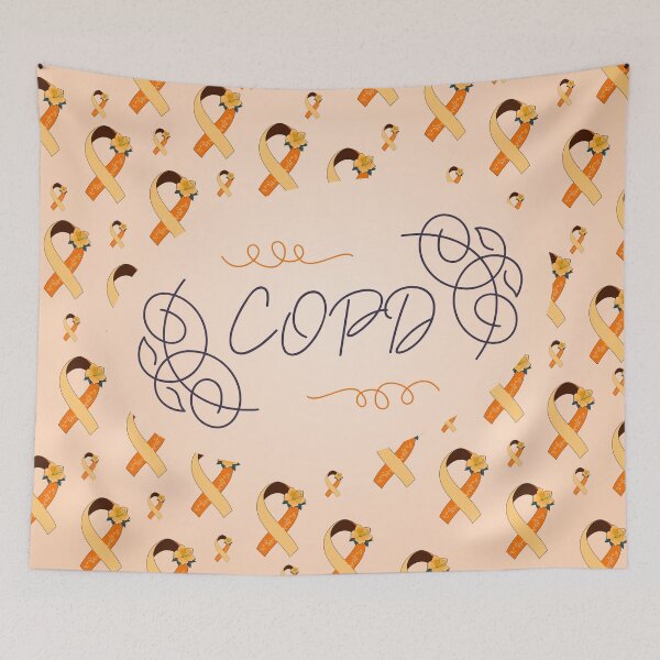 Item preview, Chronic Obstructive Pulmonary Disease Awareness, COPD Ribbon Pattern designed and sold by AnsDesigns.
