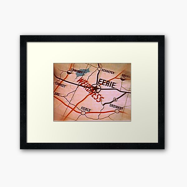 Item preview, Eerie Indiana map in sepia designed and sold by froodle.