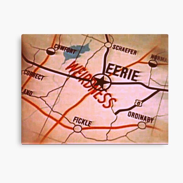 Item preview, Eerie Indiana map in sepia designed and sold by froodle.