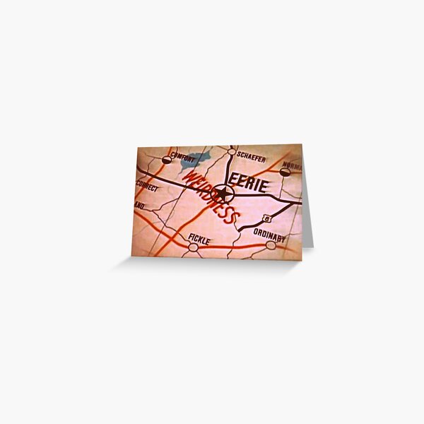Item preview, Eerie Indiana map in sepia designed and sold by froodle.