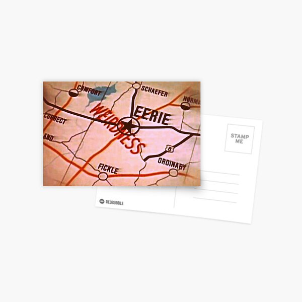 Item preview, Eerie Indiana map in sepia designed and sold by froodle.