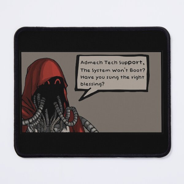 Vista previa del artículo con la obra «Soporte técnico de Admech "¿Has cantado la bendición correcta?"», diseñado y vendido por ToplineDesigns.