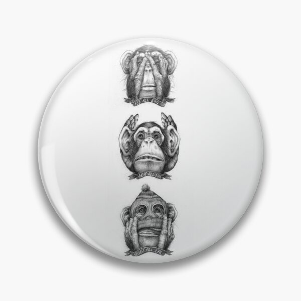 Item preview, the 3 monkeys designed and sold by BRRSHOP.