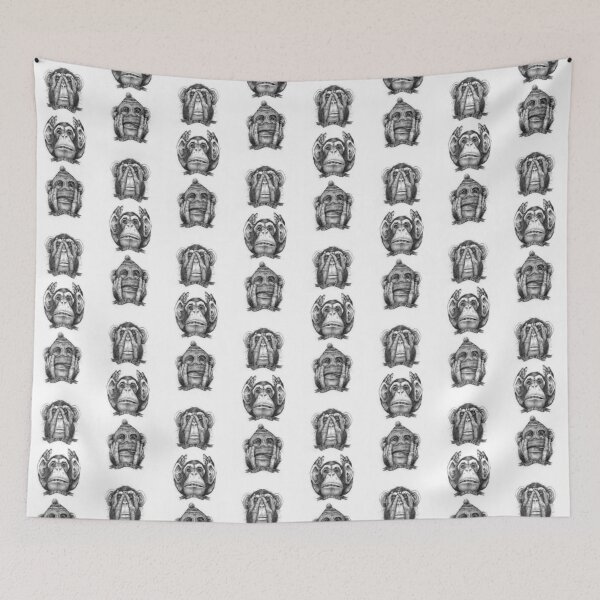 Item preview, the 3 monkeys designed and sold by BRRSHOP.