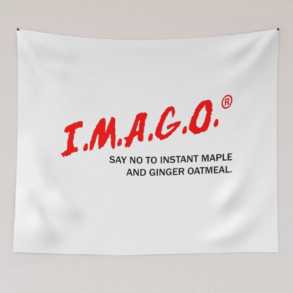 Item preview, Say No to I.M.A.G.O. with black text designed and sold by SporadicMerch.