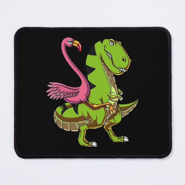 Item preview, Flamingo Bird Riding T-Rex Dinosaur designed and sold by underheaven.