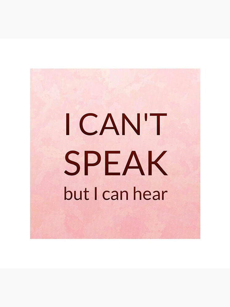 Discover I Can't Speak Pin Button