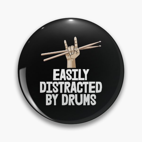 Item preview, Easily Distracted By Drums designed and sold by Bendthetrend.