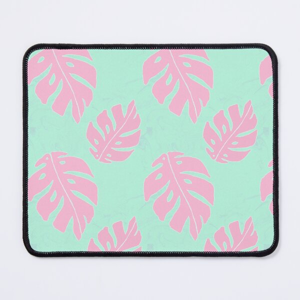 Item preview, Pink and Mint Monstera Leaf Pattern designed and sold by Julie Erin Designs.