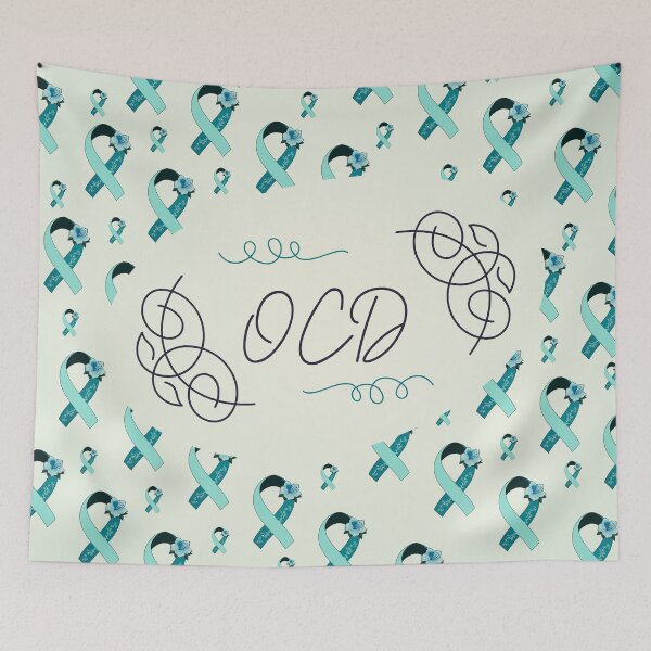 Item preview, OCD Awareness, Obsessive-Compulsive disorder Ribbon Pattern designed and sold by AnsDesigns.
