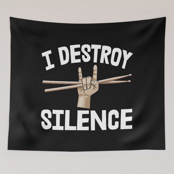 Item preview, I Destroy Silence Drummer designed and sold by Bendthetrend.