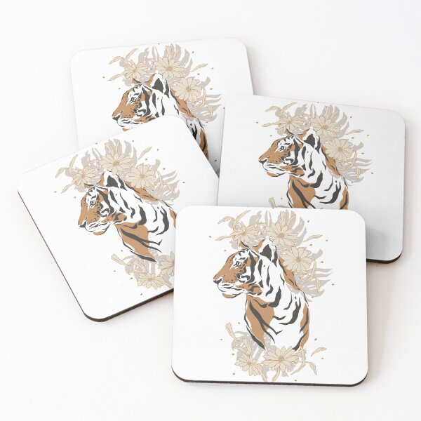 Item preview, Jungle Flowers Royal Tiger designed and sold by TheWildFlix.