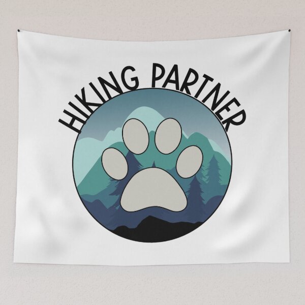 Item preview, Hiking partner | my hiking partner has four legs | dog paw designed and sold by SudeepDesigns.