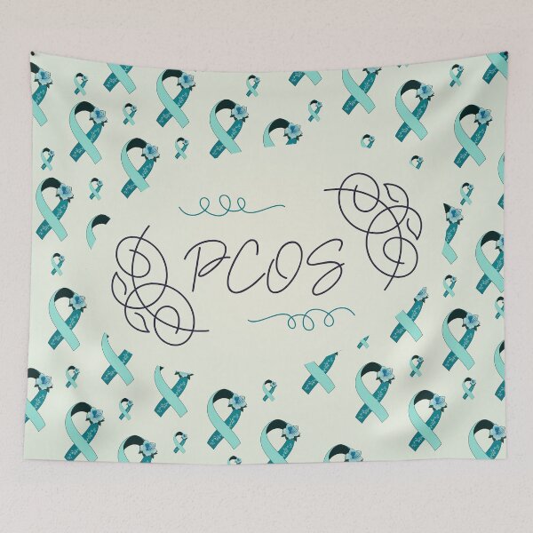 Item preview, Polycystic Ovary Syndrome Awareness, PCOS Ribbon Pattern designed and sold by AnsDesigns.